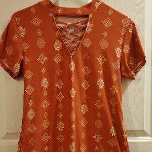 Womens burnt orange top